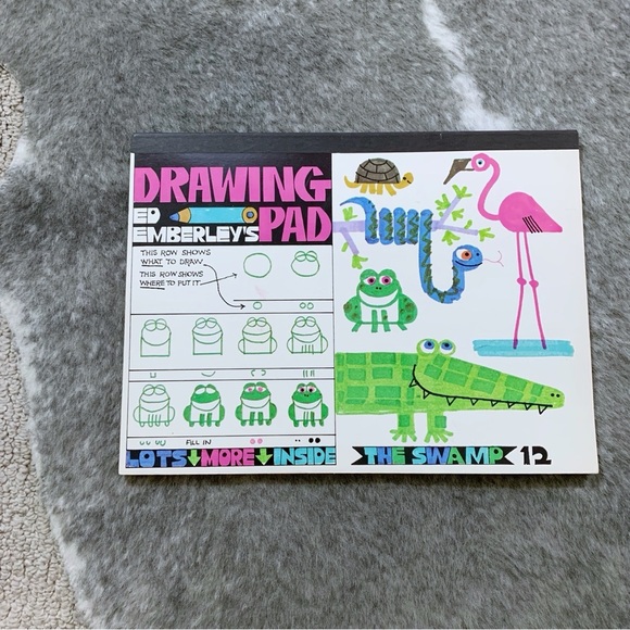 HTF RARE Vintage Ed Emberley’s Drawing Pad - Picture 2 of 10